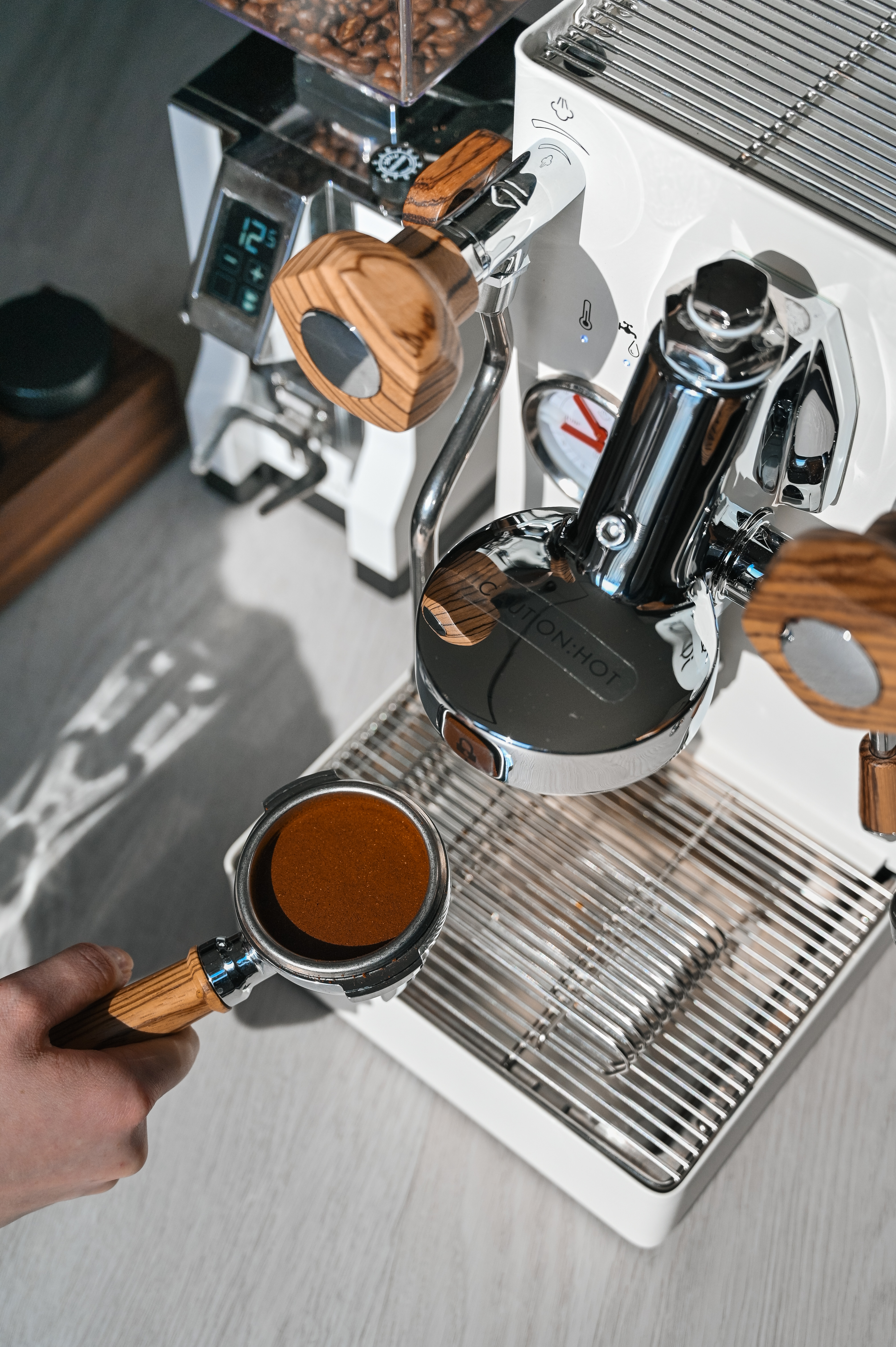 LELIT58 hlava a ergonomická páka Coffee Slide