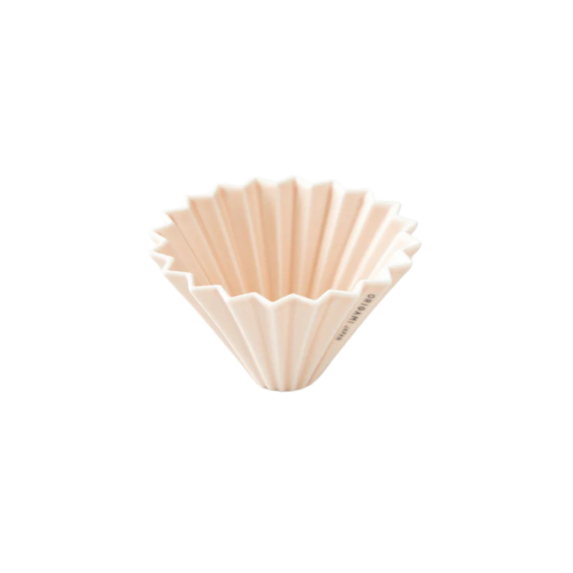 Origami keramický dripper S matně růžový
