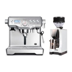 Kávovar Sage BES920BSS Silver + Eureka Mignon Zero, CR white