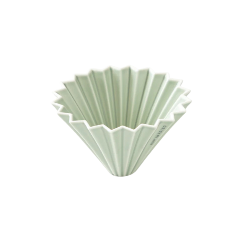 Origami keramický dripper M matně zelený