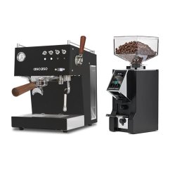 Ascaso Steel DUO PID PLUS, Black&Wood + Eureka Mignon Specialita Smart, CR black