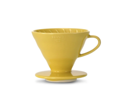 Hario keramický dripper V60-02 žlutý + 40 filtrů