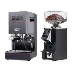 Gaggia Classic E24, šedá + Eureka Mignon Specialita Smart, CR black