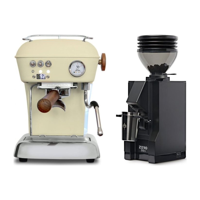 Ascaso DREAM PID Sweet Cream + Eureka Mignon Zero 55s black