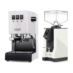 Gaggia Classic E24, bílá + Eureka Mignon Specialita, BL White