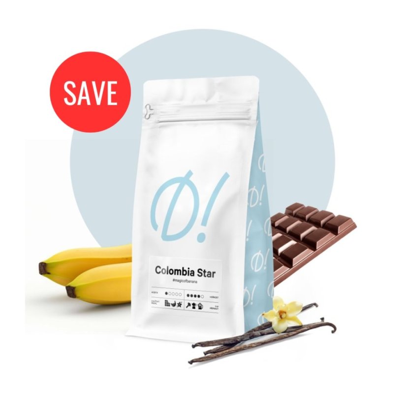ZACHRAŇ! D! Colombia Star #magicofbanana - Velikost balení - káva: 250 g