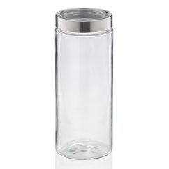 KELA Dóza na potraviny Kara sklo transparentní 2,1 l