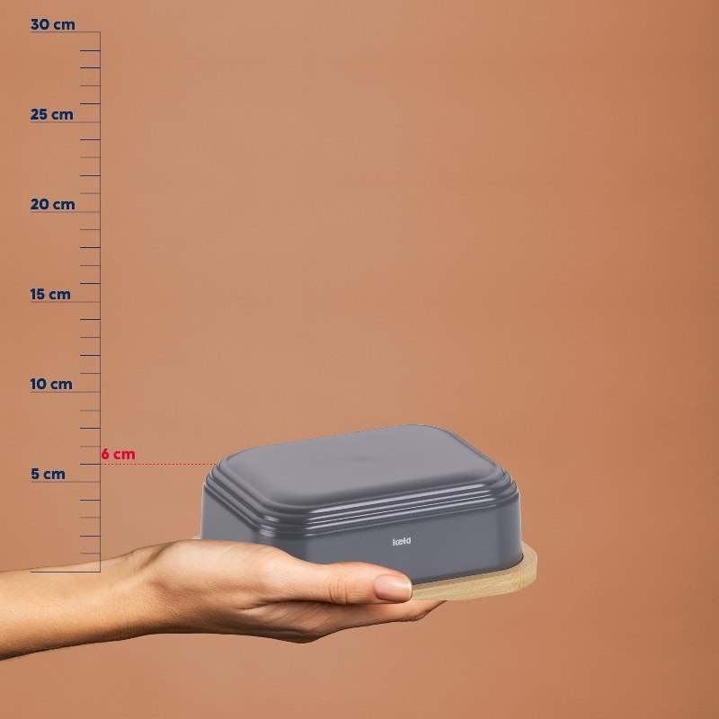 KELA Dóza na máslo Namur béžová 15,5x11,5x6cm