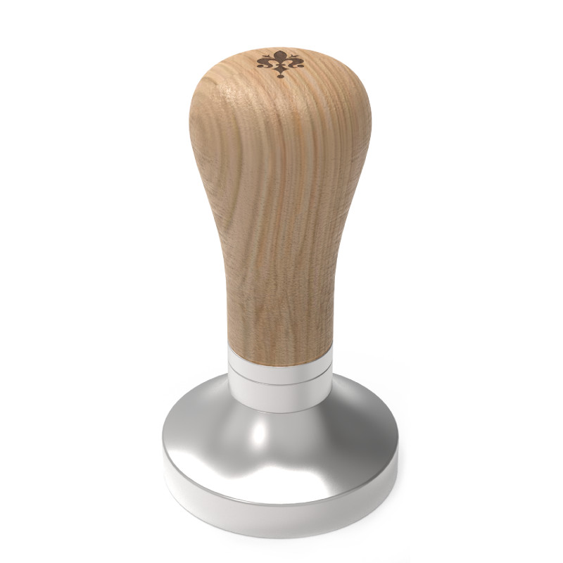 Eureka tamper s nastavitelnou rukojetí, 58,35mm, plochý, oak
