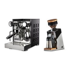 Rocket Espresso Appartamento TCA, black/black + Eureka Mignon Single Dose PRO, Chrome & Oak
