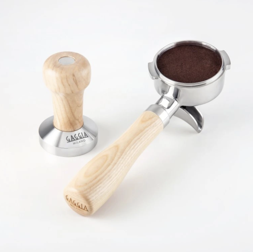 Gaggia páka s dřevěnou rukojetí – dvojvýpusť (58 mm)