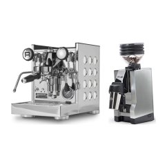 Rocket Espresso Appartamento TCA, white + Eureka Mignon Zero 65 All Purpose, CR chrome