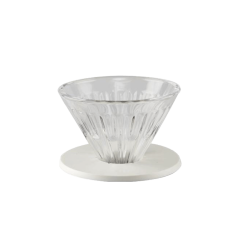Timemore Crystal Eye skleněný dripper 02 bílý