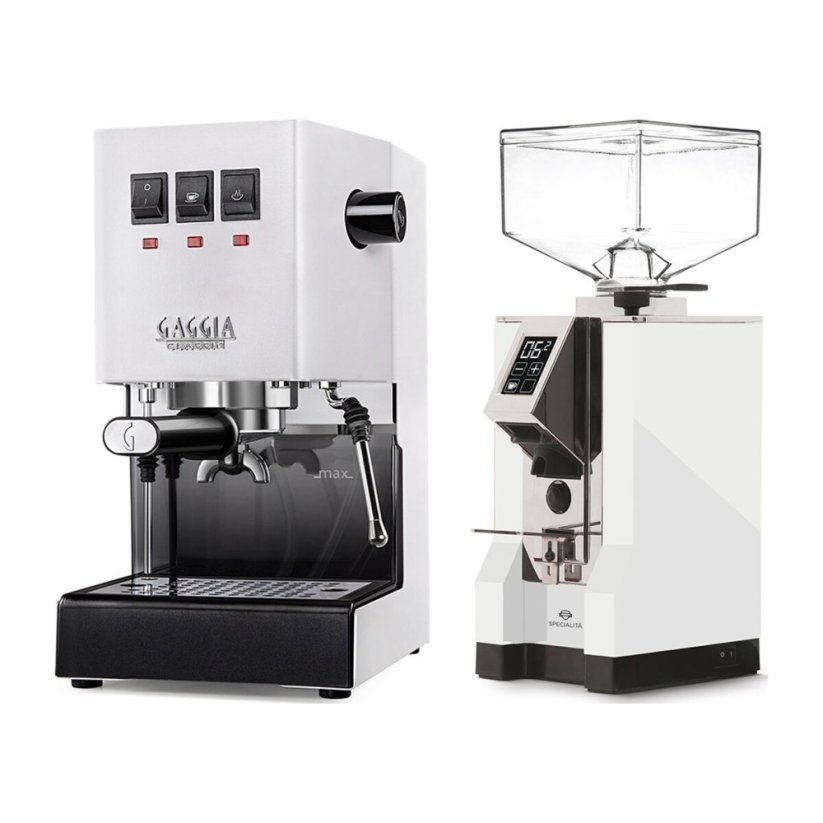 Gaggia Classic E24, bílá + Eureka Mignon Specialita, CR White