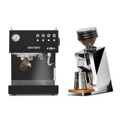 Ascaso Steel DUO PID Black + Eureka Mignon Zero 65 Speedy ALL PURPOSE chrome