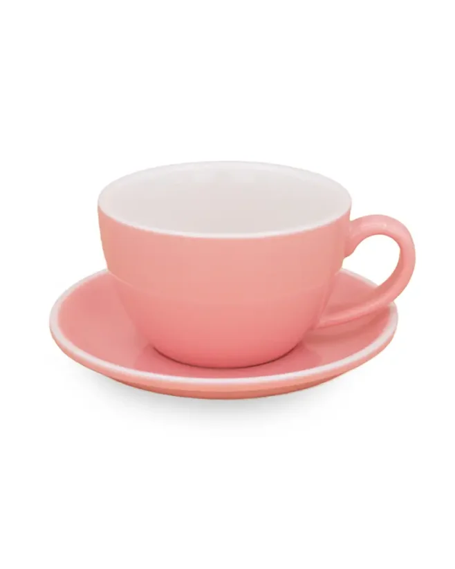 Epic šálek+podšálek 230 ml růžový 6 ks