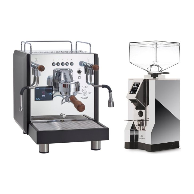 Bezzera DUO DE Black + Eureka Mignon Specialita, CR Chrome