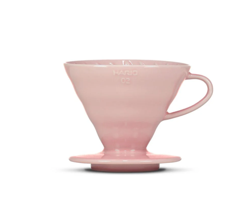 Keramický dripper Hario V60-02 ružový + 40 filtrov