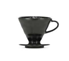Keramický dripper Hario V60-02 čierny + 40 filtrov