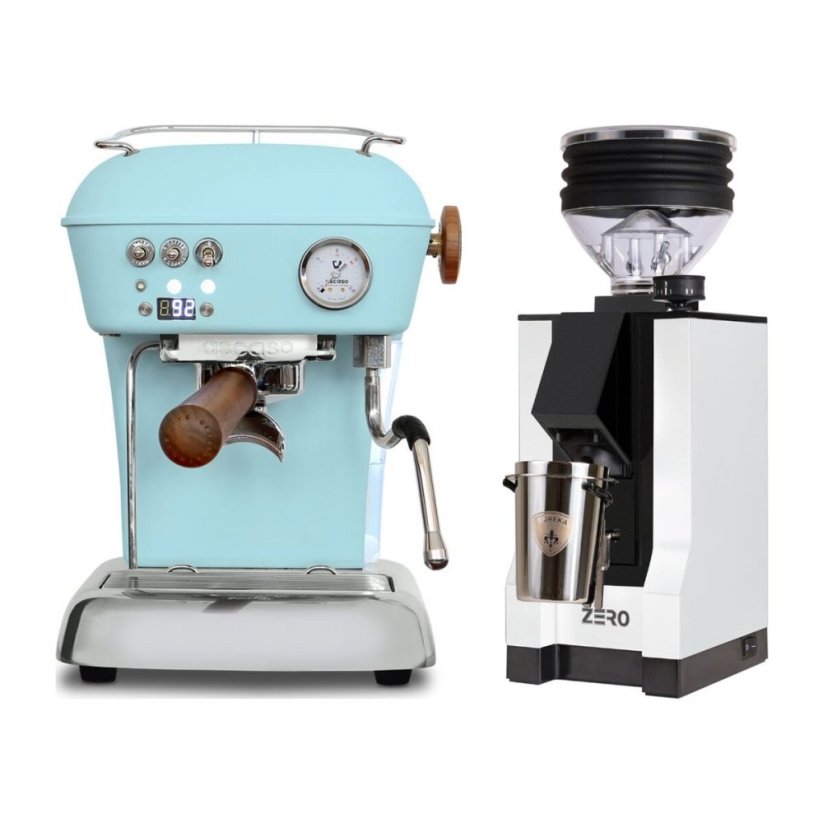 Ascaso DREAM PID Kid Blue + Eureka Mignon Zero, BL white