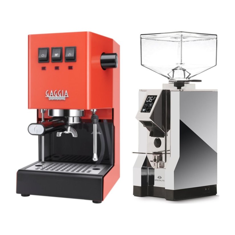 Gaggia Classic E24, oranžová + Eureka Mignon Specialita, CR Chrome