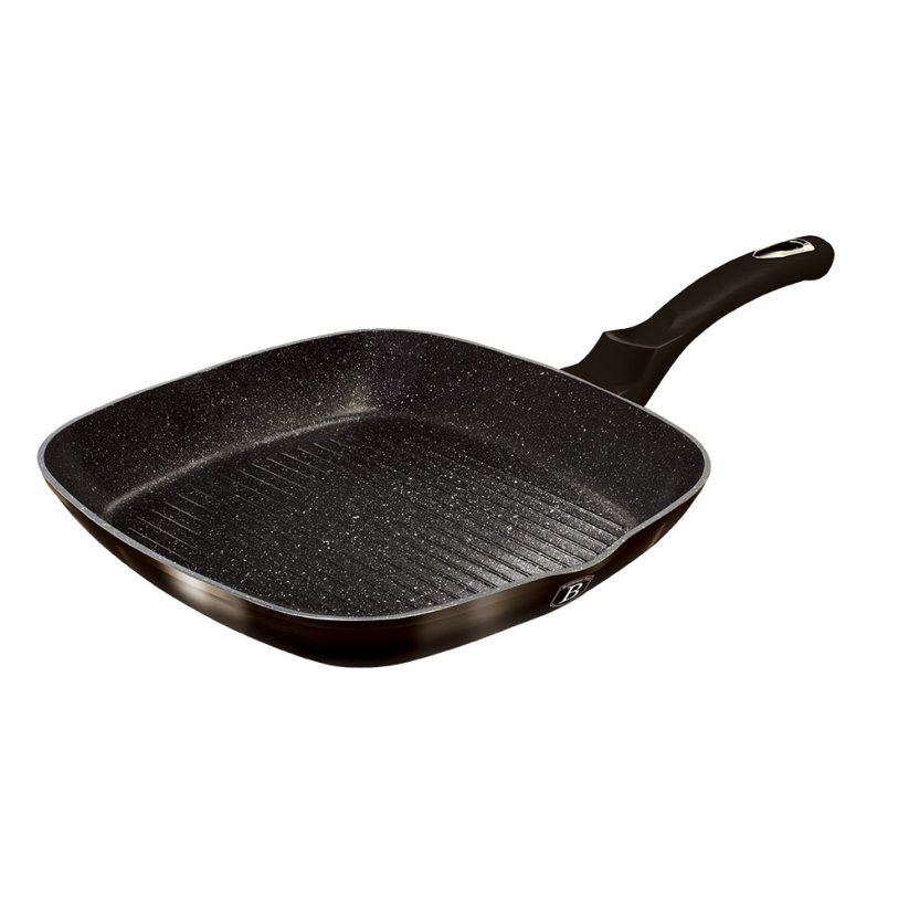BERLINGERHAUS Pánev grilovací s mramorovým povrchem 28 cm Shiny Black Collection