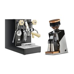 Lelit Mara PL62X V2, black + Eureka Mignon Single Dose PRO, Chrome & Oak