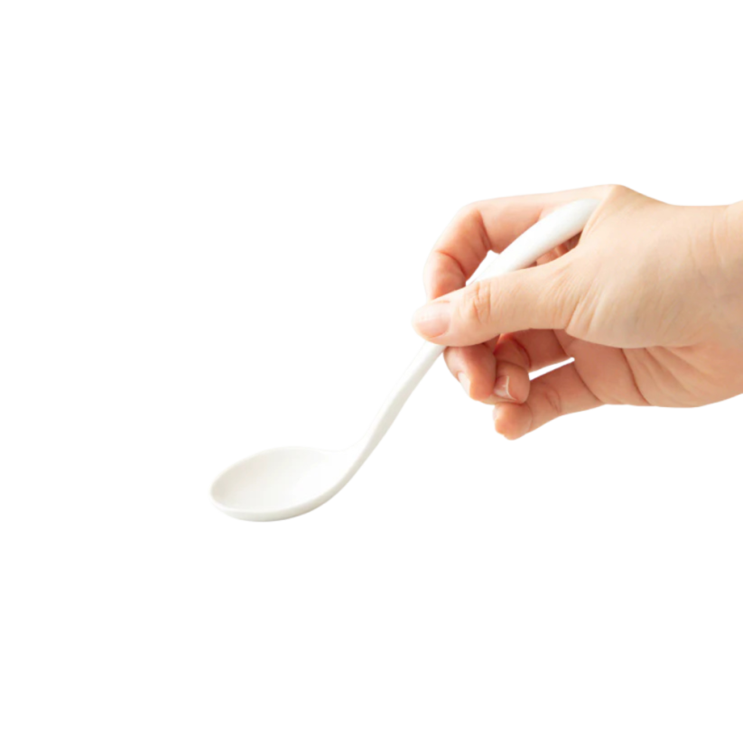 Origami porcelánová cuppingová lžíce bílá