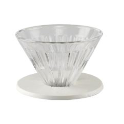 Timemore Crystal Eye skleněný dripper 01 bílý