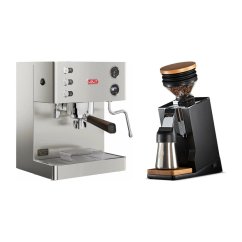 Lelit Elizabeth PL92T + Eureka Mignon Single Dose PRO, Black & Oak