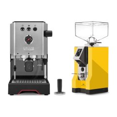Gaggia Classic Up stříbrná + Eureka Mignon Specialita, CR Yellow