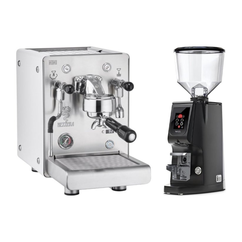 Bezzera NINI PID DE White + Eureka Atom W 65, black