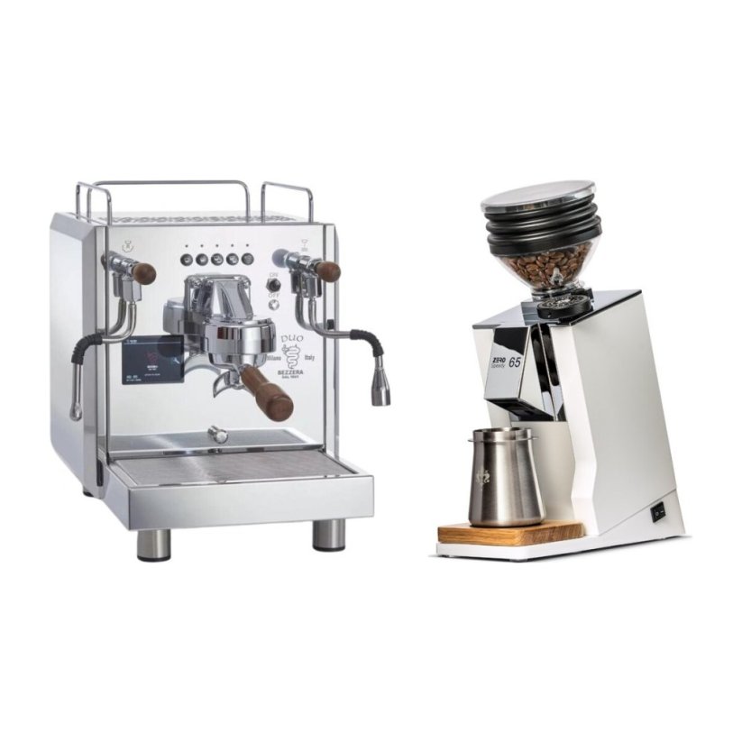 Bezzera DUO DE + Eureka Mignon Zero 65 Speedy ALL PURPOSE white