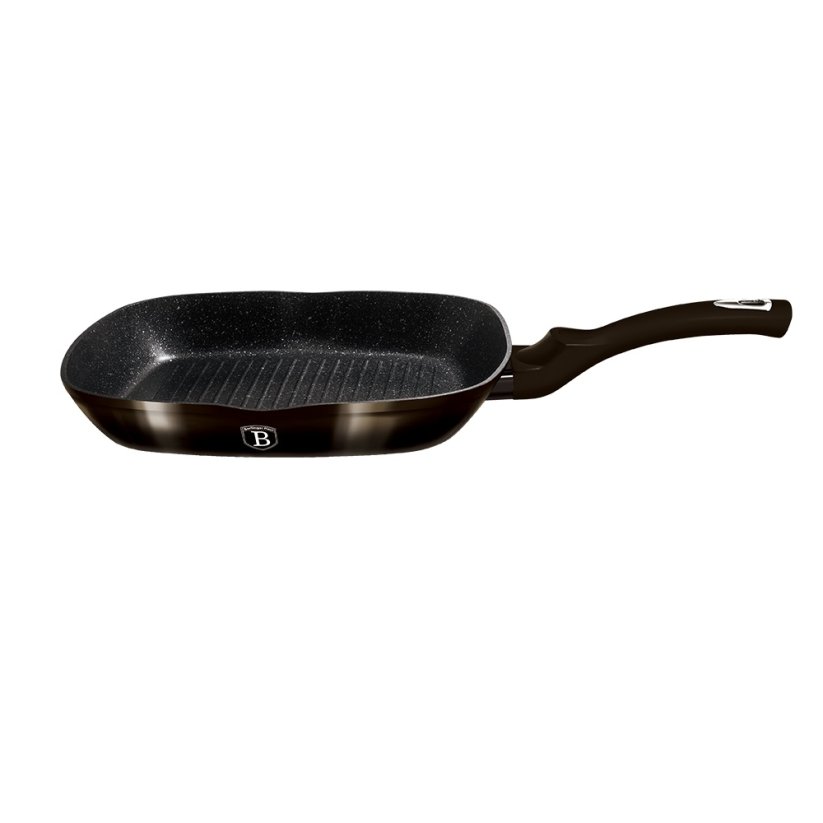 BERLINGERHAUS Pánev grilovací s mramorovým povrchem 28 cm Shiny Black Collection