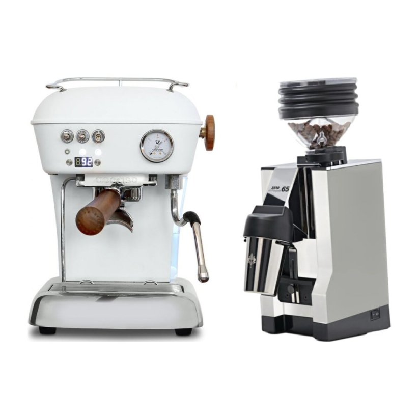 Ascaso DREAM PID Cloud White + Eureka Mignon Zero 65 All Purpose, CR white
