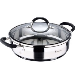 MASTERPRO Servírovací pánev s poklicí nerez FOODIES 28 cm 3,8 litru