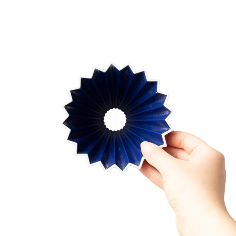 Origami keramický dripper S tmavě modrý