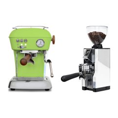 Ascaso DREAM PID Fresh Pistachio + Eureka Mignon Libra 65 All Purpose, CR white
