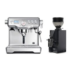 Kávovar Sage BES920BSS Silver + Eureka Mignon Zero 55s Black
