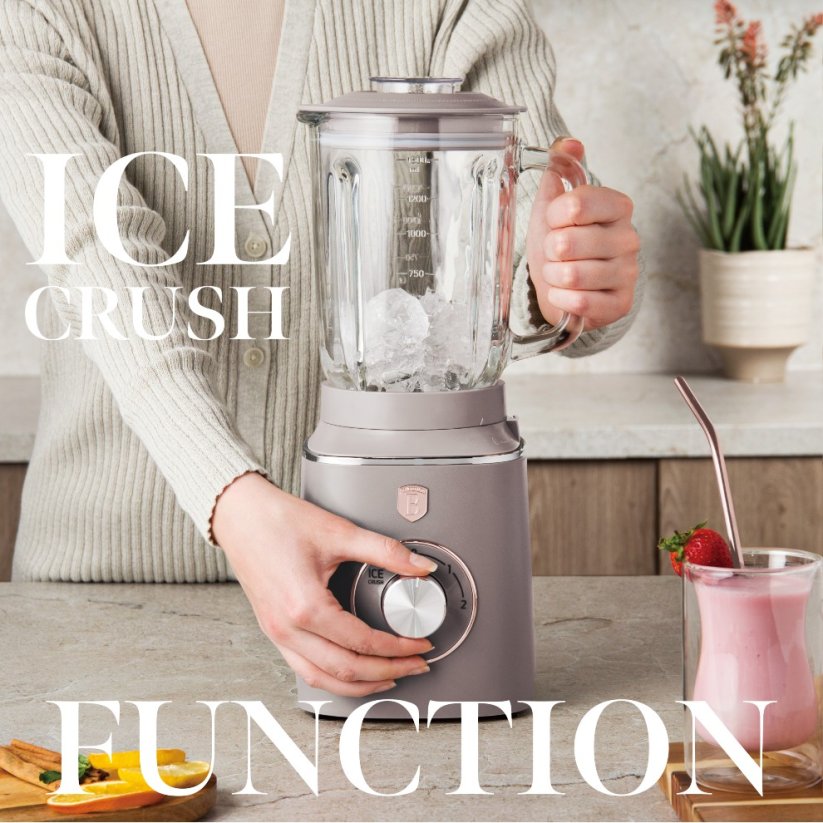 BERLINGERHAUS Stolní mixér se skleněnou nádobou 1,5 L 1000 W Taupe Collection