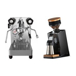Lelit Mara PL62X X3 Stainless Steel + Eureka Mignon Single Dose PRO, Black & Oak