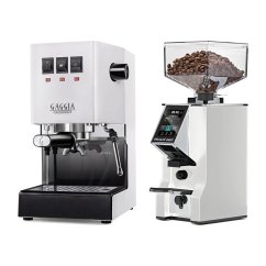 Gaggia Classic E24, bílá + Eureka Mignon Specialita Smart, CR White