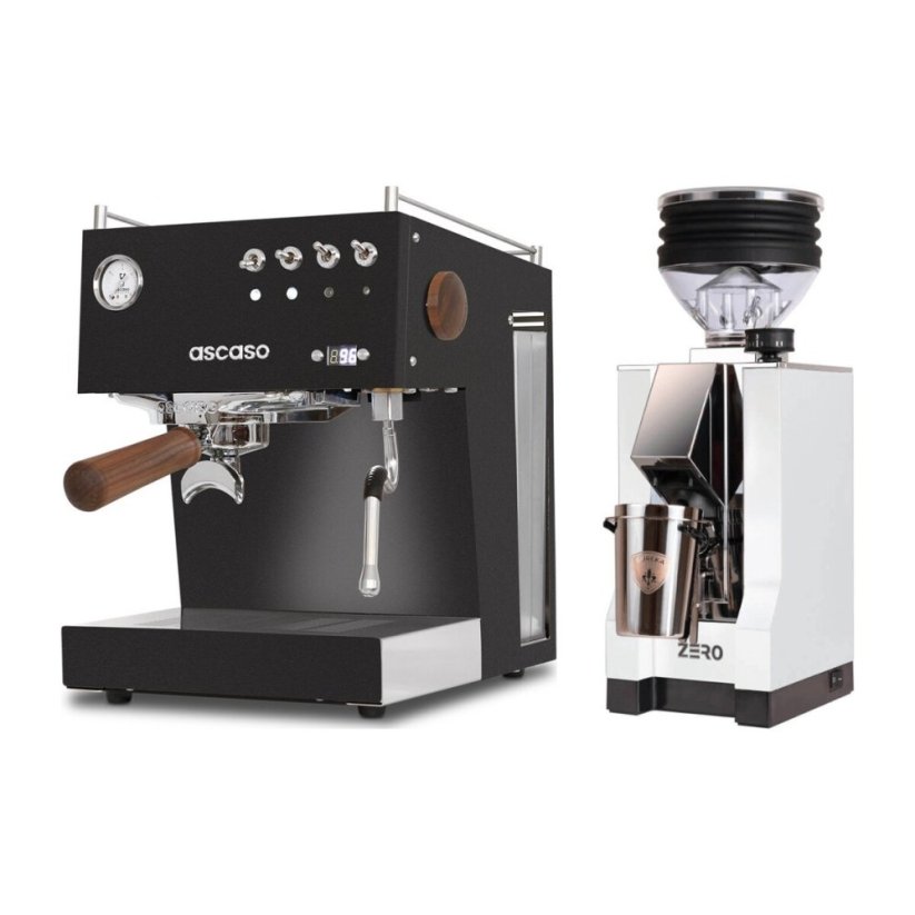 Ascaso Steel Uno PID black + Eureka Mignon Zero, CR white