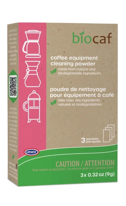Urnex BioCaf prášek na čištění espresso kávovarů 3x9 g