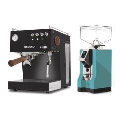 Ascaso Steel Uno PID black + Eureka Mignon Specialita, CR Tiffany blue