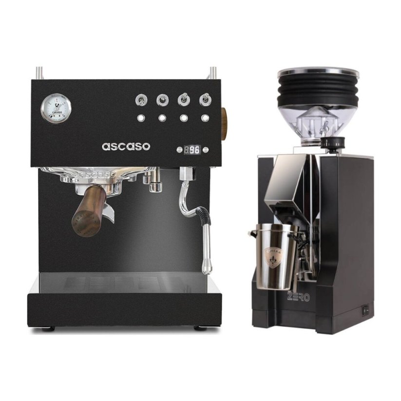 Ascaso Steel DUO PID Black + Eureka Mignon Zero, CR black