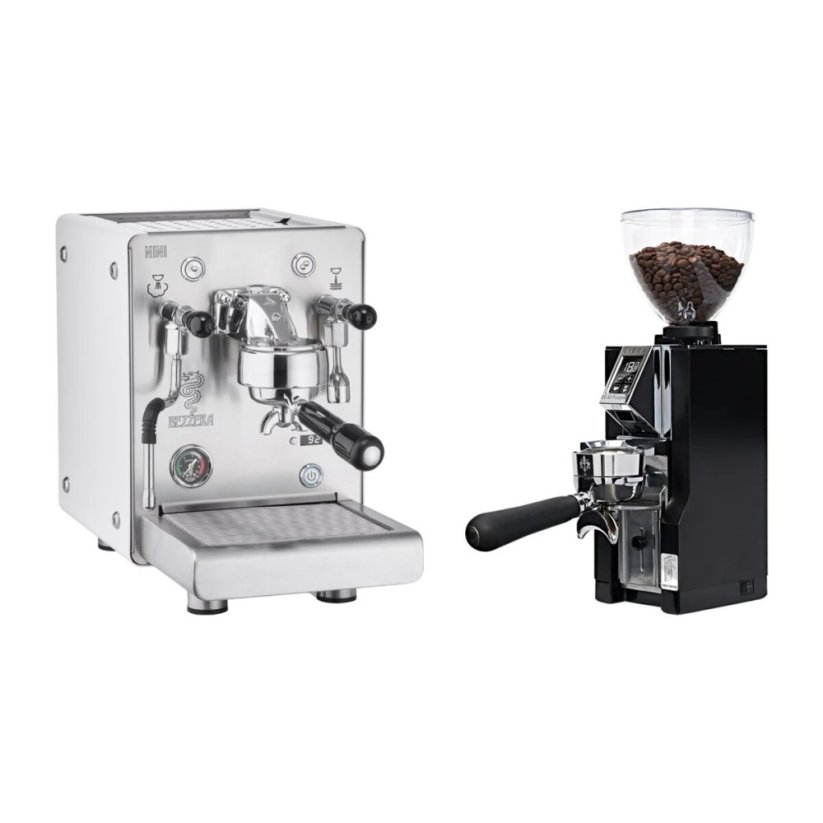Bezzera NINI PID DE White + Eureka Mignon Libra 65 All Purpose, CR black