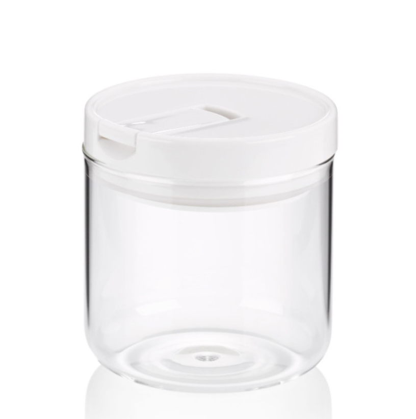 KELA Dóza ARIK skleněná bílá 0,6 l