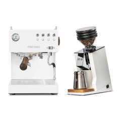 Ascaso Steel DUO PID White + Eureka Mignon Zero 65 Speedy ALL PURPOSE white