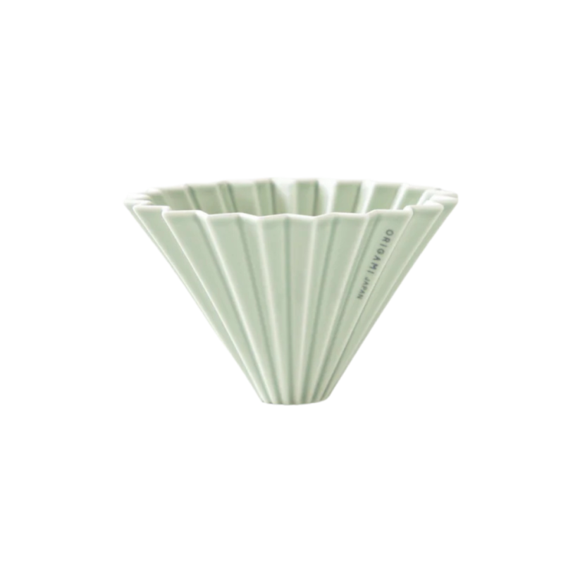 Origami keramický dripper M matně zelený